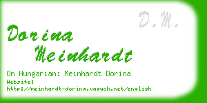 dorina meinhardt business card